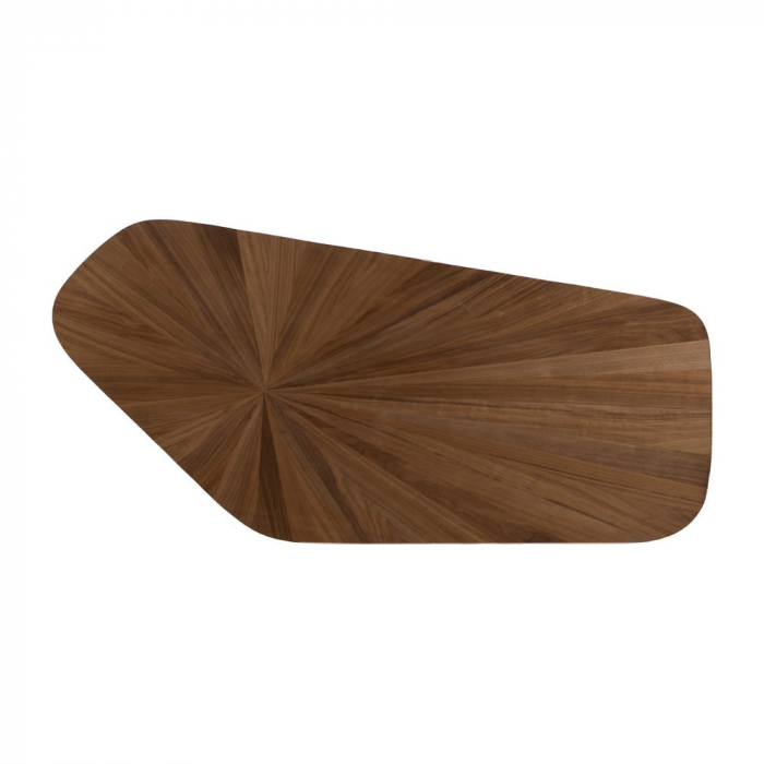Masă MDF finisaj natur cu bază metalică geometrică [8]