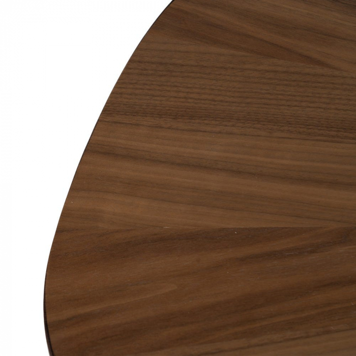 Masă MDF finisaj natur cu bază metalică geometrică [3]