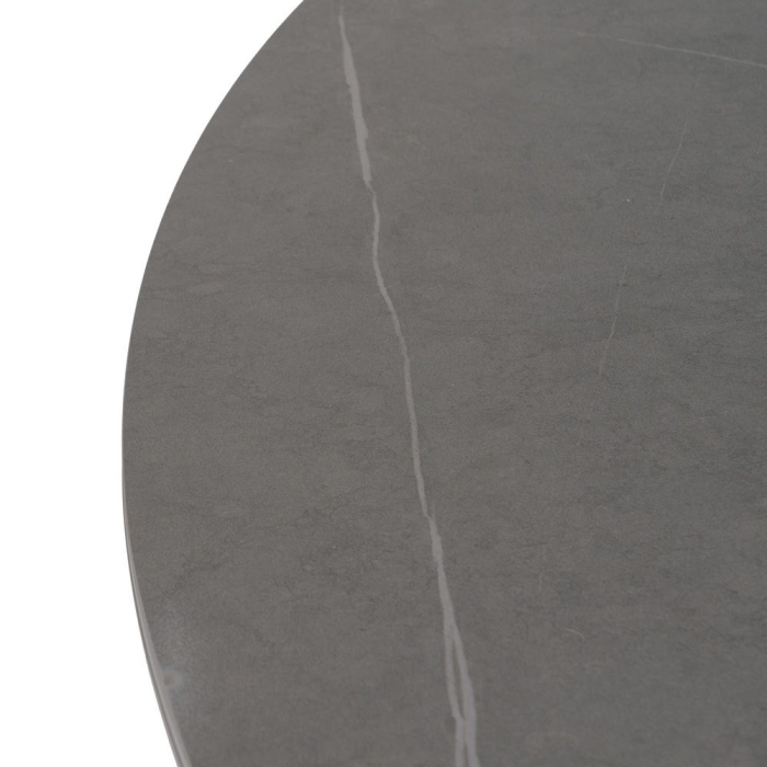 Masă dining extensibilă rotundă cu blat ceramic gri [5]