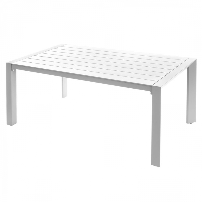 Masă IO 180 albă – aluminiu vopsit, vedere laterală [6]