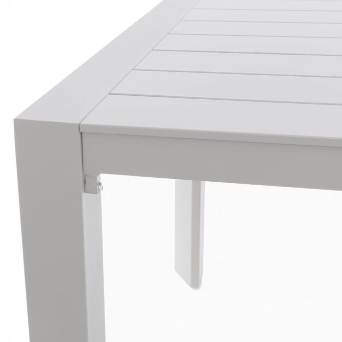 Masă IO 180 albă – aluminiu vopsit, vedere laterală [5]