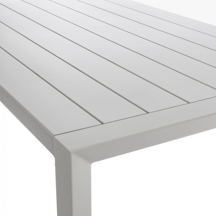 Masă IO 180 albă – aluminiu vopsit, vedere laterală [3]