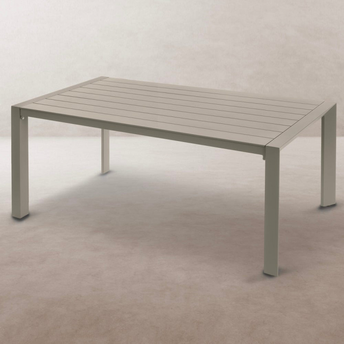 Masă IO 240 silt – aluminiu cu lamele, vedere laterală [1]