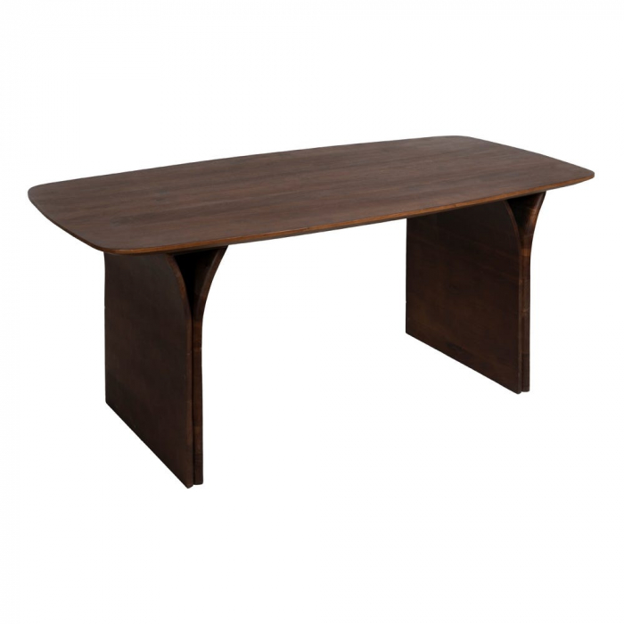 Masă dining acacia cu margini rotunjite și design japandi [2]