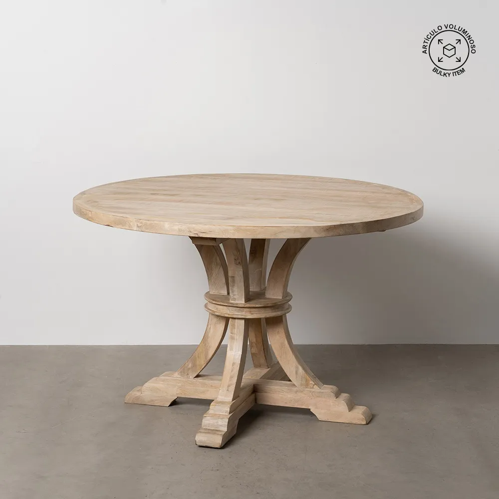 Masa Dining Lemn Mango Natural Antichizat,120 CM - CreativDeco.ro [2]