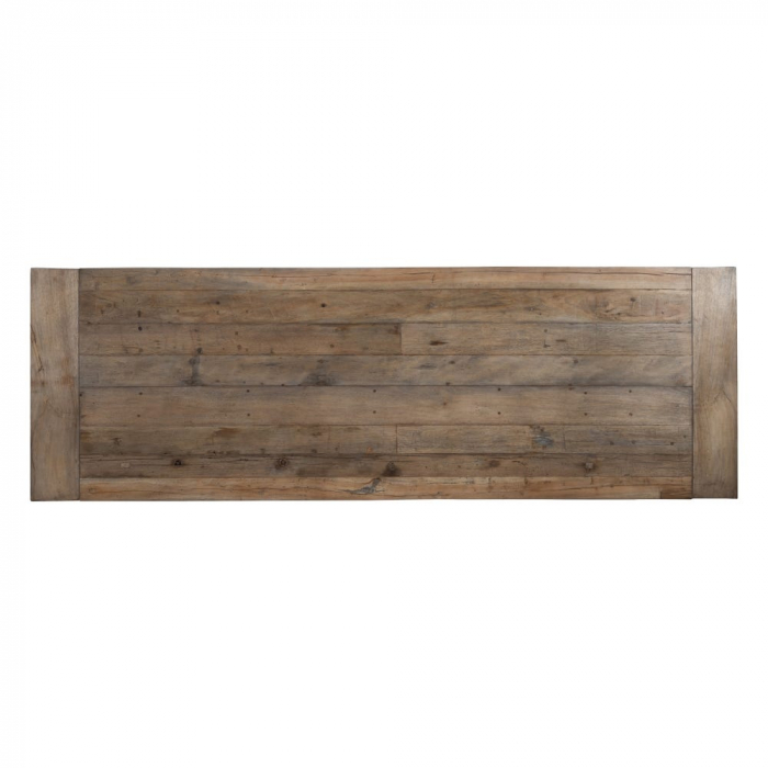 Masă 300 cm lemn reciclat cu structură metalică industrială [8]