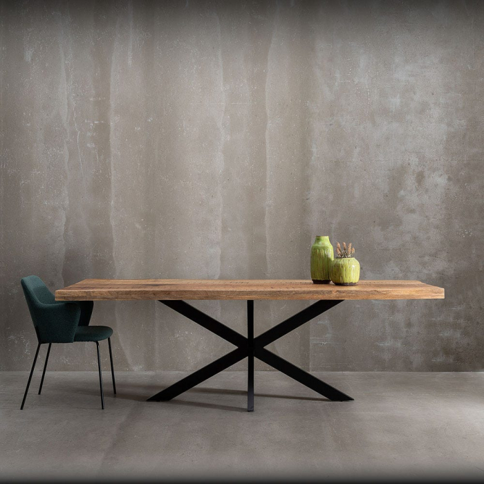 Masă dining mango 240 cm cu cadru metalic spider [2]