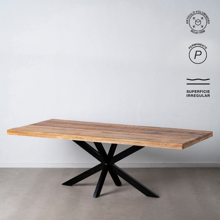 Masă dining mango 240 cm cu cadru metalic spider [1]