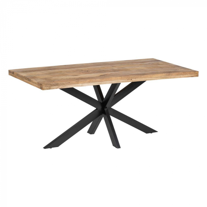 Masă mango masiv 180 cm cu structură metalică tip spider [2]