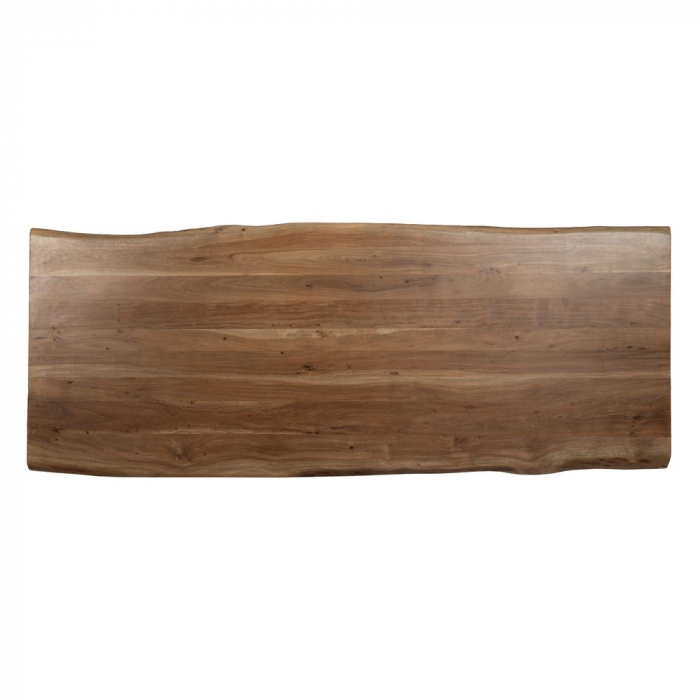Masă dining 260 cm acacia natur & picioare metalice negre [9]