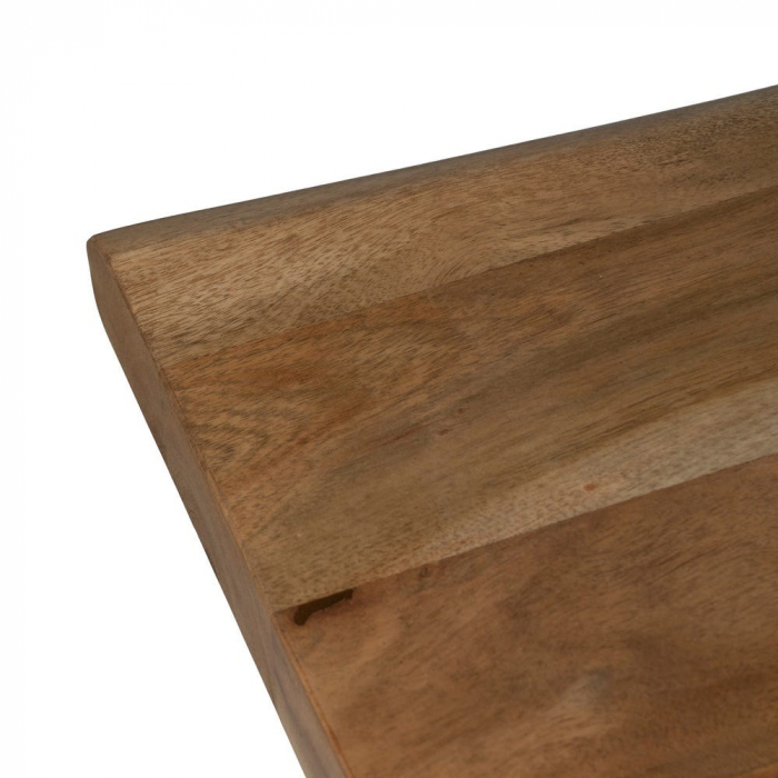Masă dining 260 cm acacia natur & picioare metalice negre [3]