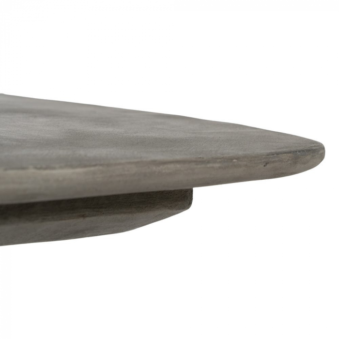 Masă dining pătrată microciment & stejar – design sculptural [4]