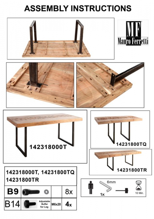 Masa dining Mumbai patrata extensibila 4-8 persoane CreativDeco [11]