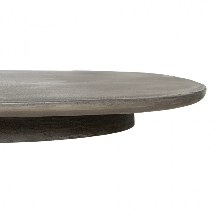 Masă dining 240 cm microciment & stejar – design contemporan [4]