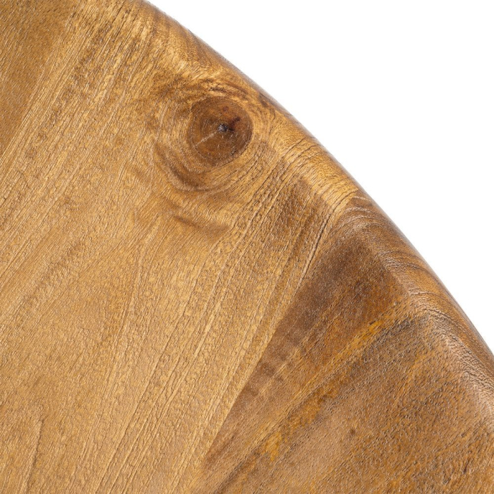 Masă de dining rotundă din lemn de mango cu bază decorativă [10]