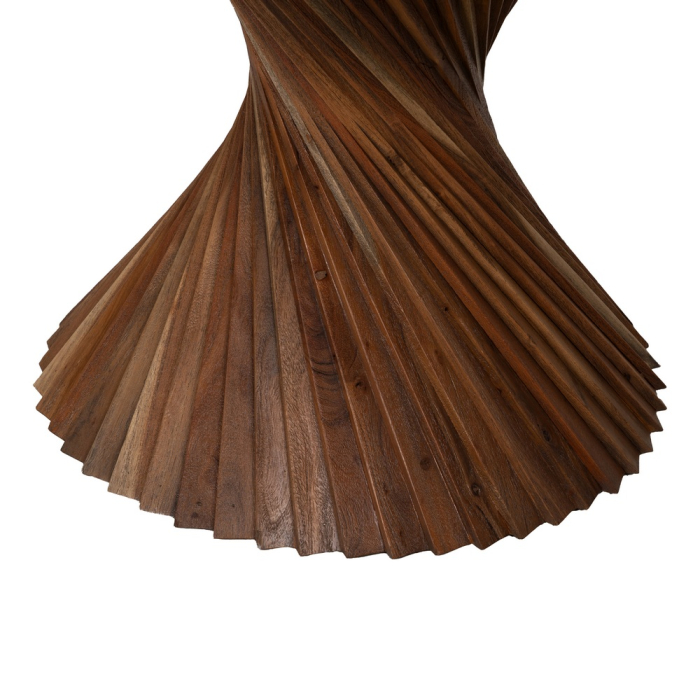 Masa dining rotunda din lemn de acacia cu baza spirala [10]