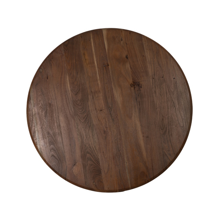 Masa dining rotunda din lemn de acacia cu baza spirala [9]