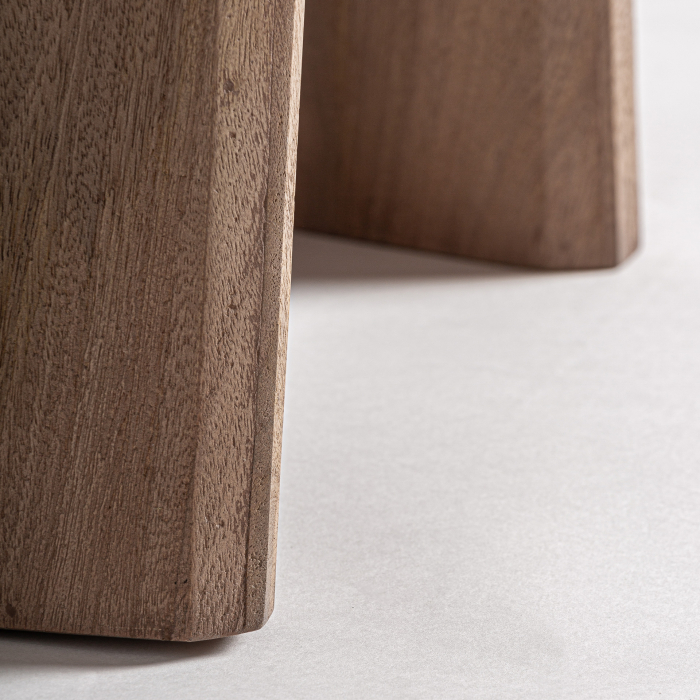 Masă dining rotundă din lemn de mango cu baza centrala [6]