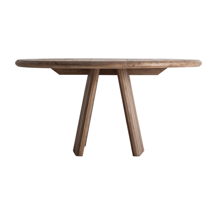 Masă dining rotundă din lemn de mango cu baza centrala [2]