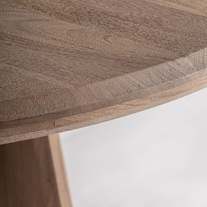 Masă dining rotundă din lemn de mango cu baza centrala [5]