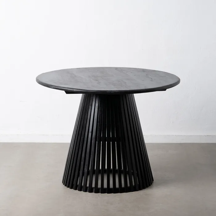 Masa Dining rotunda Siera, lemn de mango negru - CreativDeco.ro [3]