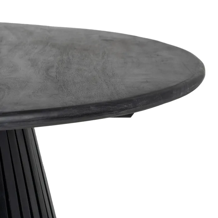 Masa Dining rotunda Siera, lemn de mango negru - CreativDeco.ro [4]