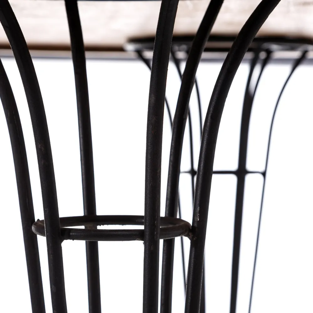 Masa dining rotunda, lemn mango fier, creativdeco.ro [5]