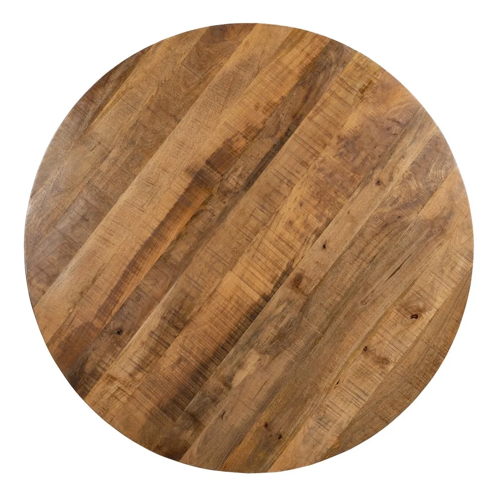 Masa Dining Rotunda Lemn Natural, Metal Negru - CreativDeco.ro [6]