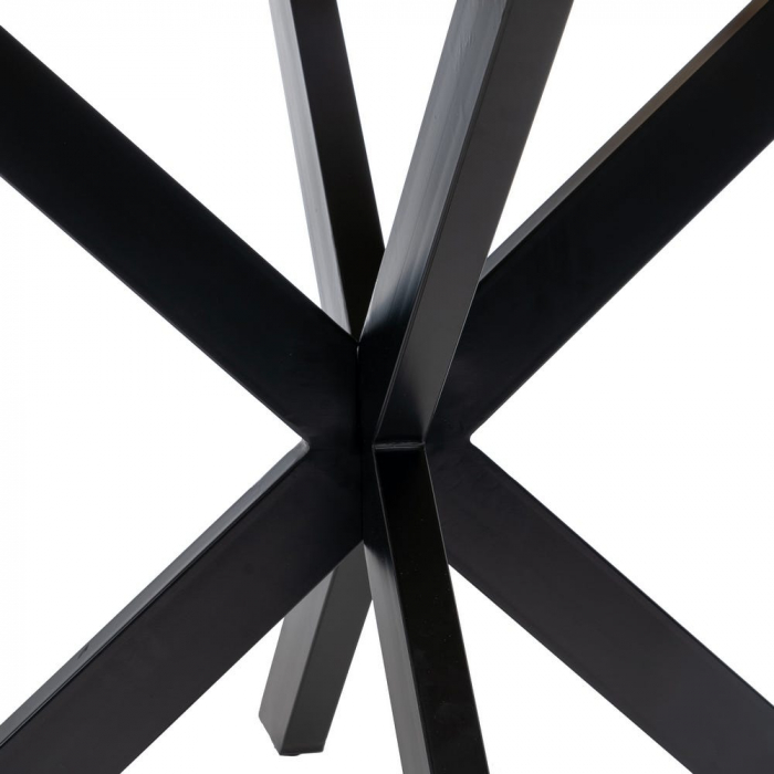 Masă rotundă mango 150 cm cu structură metalică în stea [7]