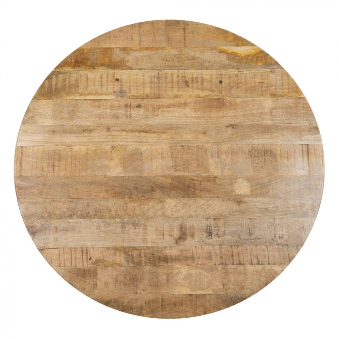 Masă rotundă mango 150 cm cu structură metalică în stea [9]