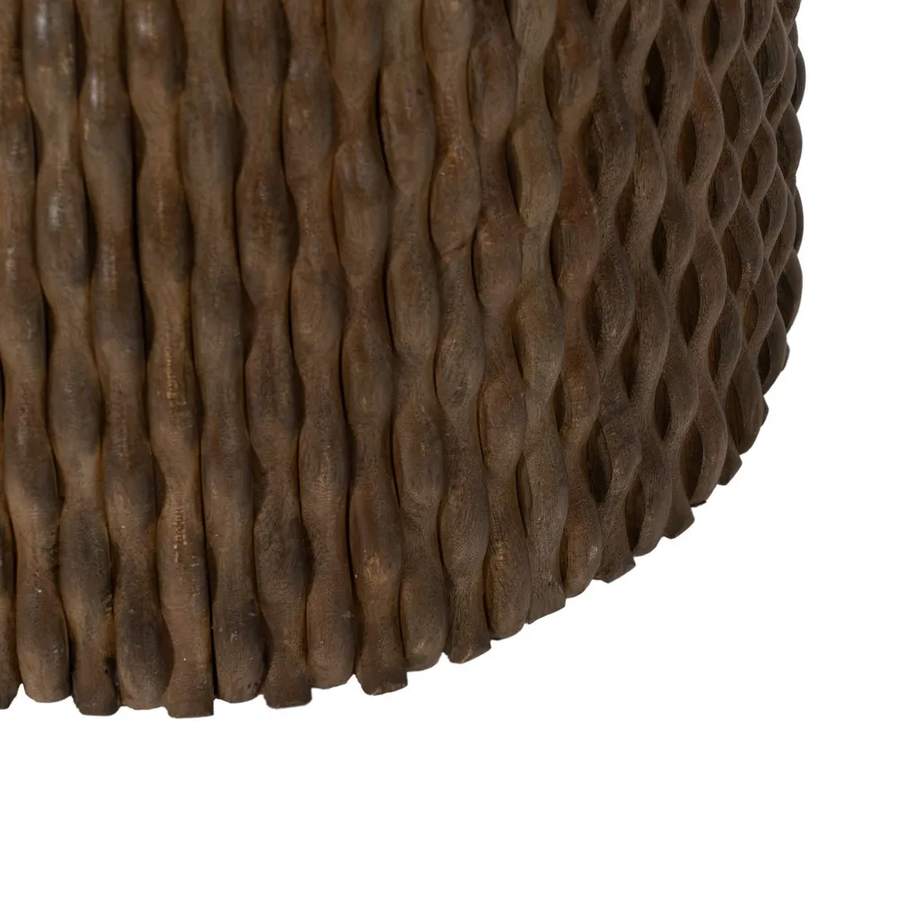Masa Dining rotunda, marmura lemn de mango - creativdeco.ro [4]