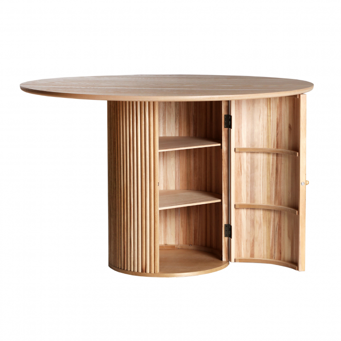 Masa dining lemn paulownia nordic|Mese rotunde premium [3]