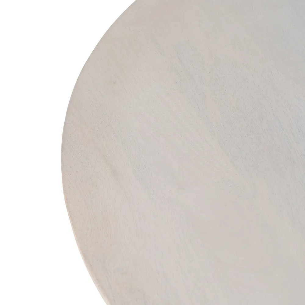 Masa Dining rotunda White, lemn mango alb - CreativDeco.ro [9]