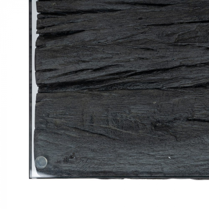 Masă dining lemn negru și sticlă cu structură din oțel inox [5]