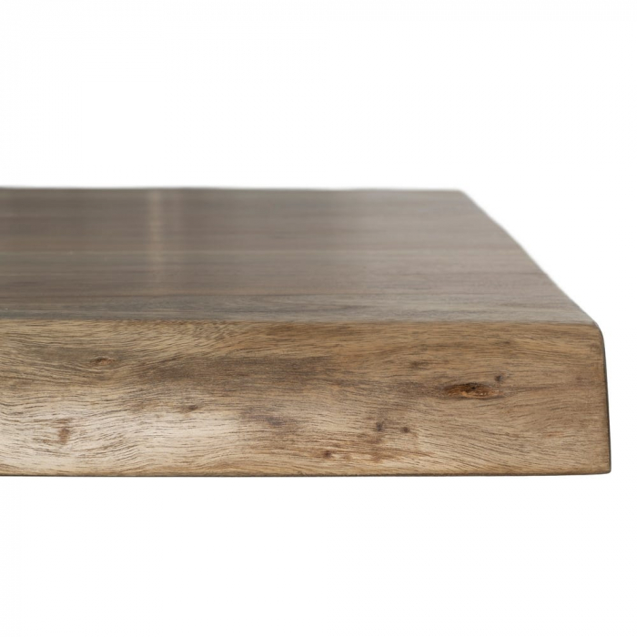 Masă dining 220 cm acacia natur & metal negru live edge [5]