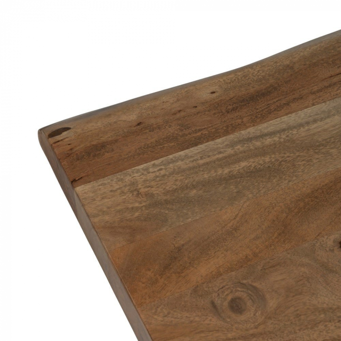 Masă dining 220 cm acacia natur & metal negru live edge [3]