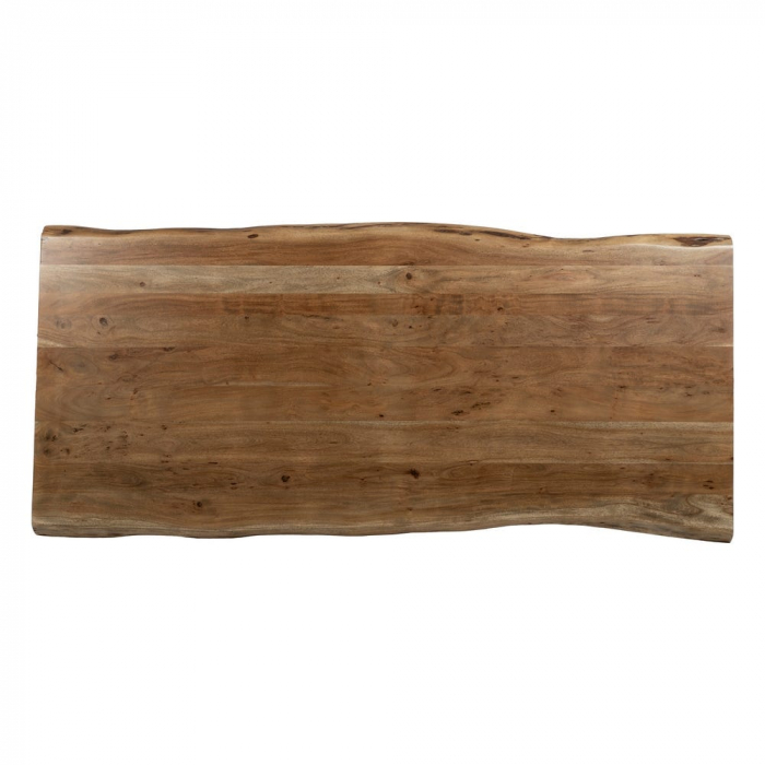 Masă dining 220 cm acacia natur & metal negru live edge [11]