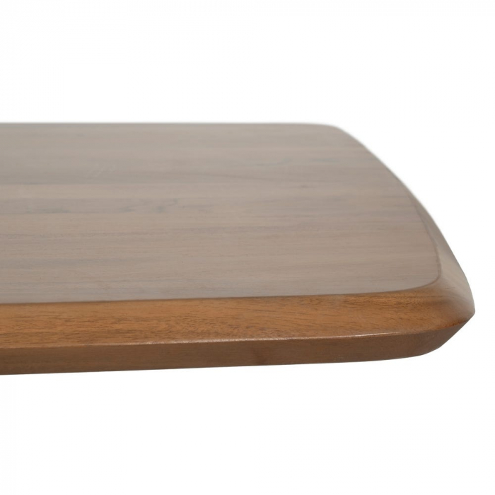 Masă dining 200 cm acacia natur & metal negru [5]