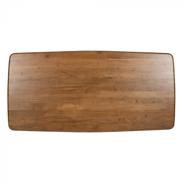 Masă dining 200 cm acacia natur & metal negru [9]