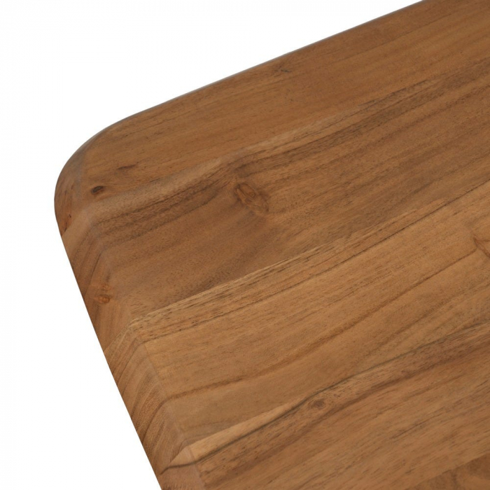 Masă dining 200 cm acacia natur & metal negru [3]