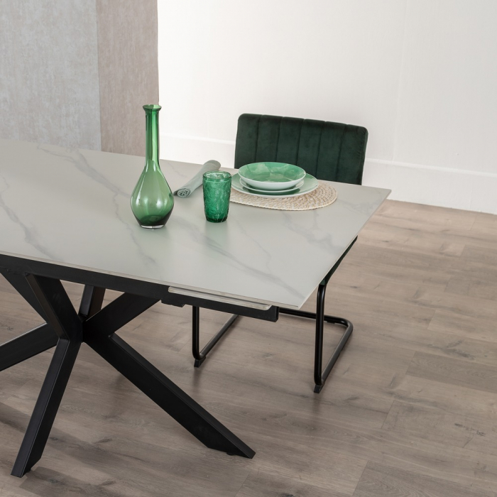 Masa Extensibila Moderne CreativDeco - Blat Ceramica Imitatie Marmura [2]