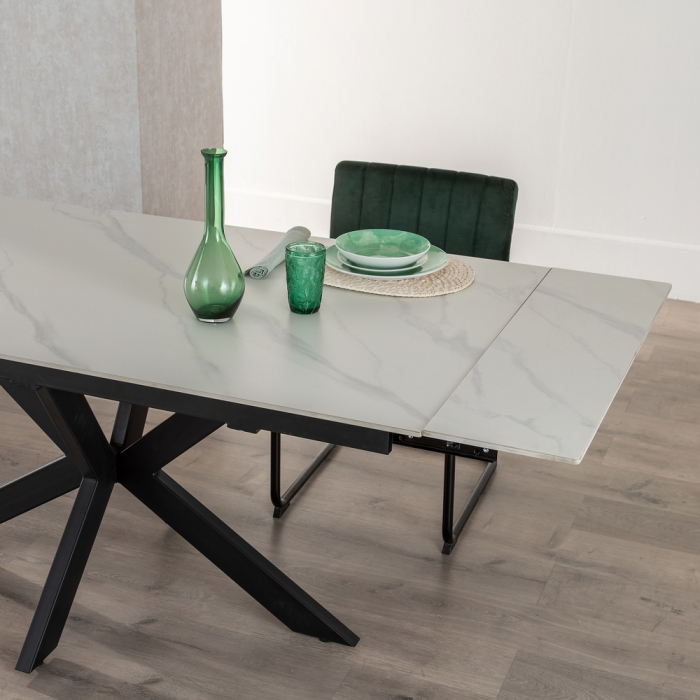 Masa Extensibila Moderne CreativDeco - Blat Ceramica Imitatie Marmura [3]