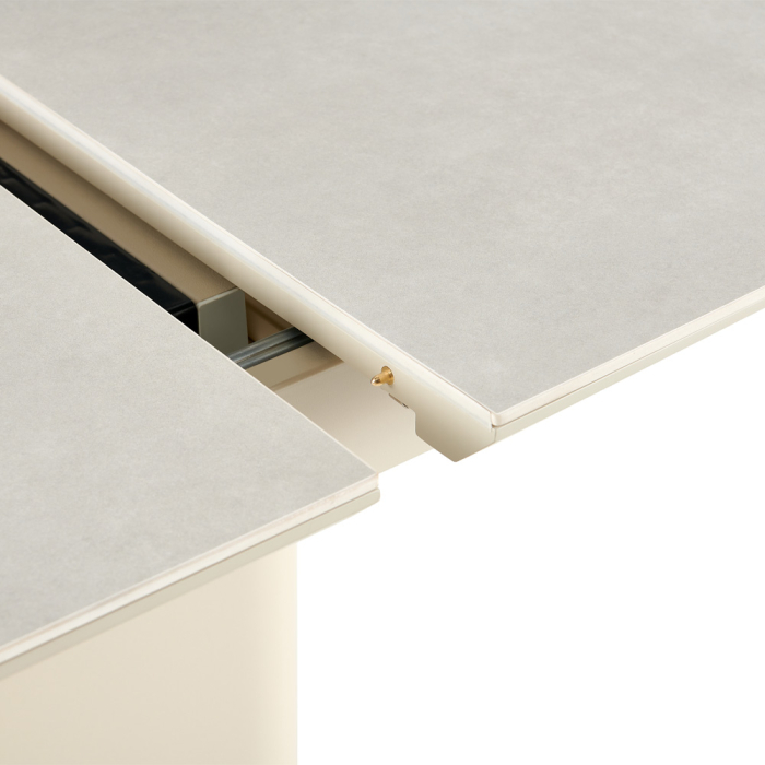Masă extensibilă de dining din ceramică bej [9]