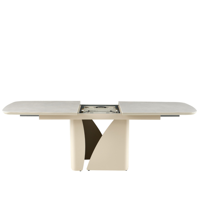 Masă extensibilă de dining din ceramică bej [7]