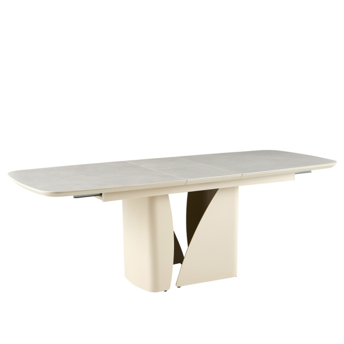Masă extensibilă de dining din ceramică bej [5]