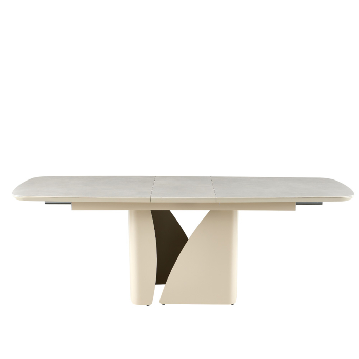 Masă extensibilă de dining din ceramică bej [4]