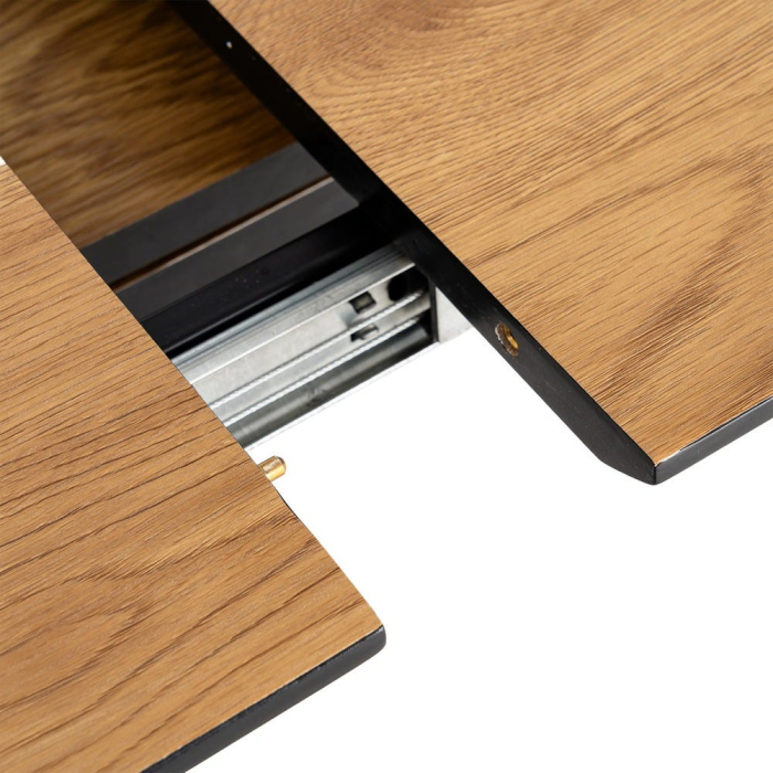 Masă extensibilă dining lemn MDF și metal [8]