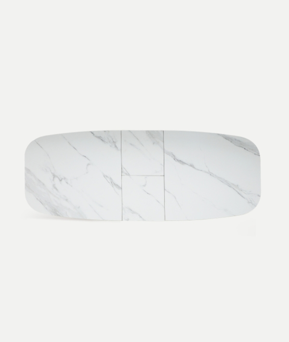 Masă extensibilă Droux alb ceramică și fier [3]
