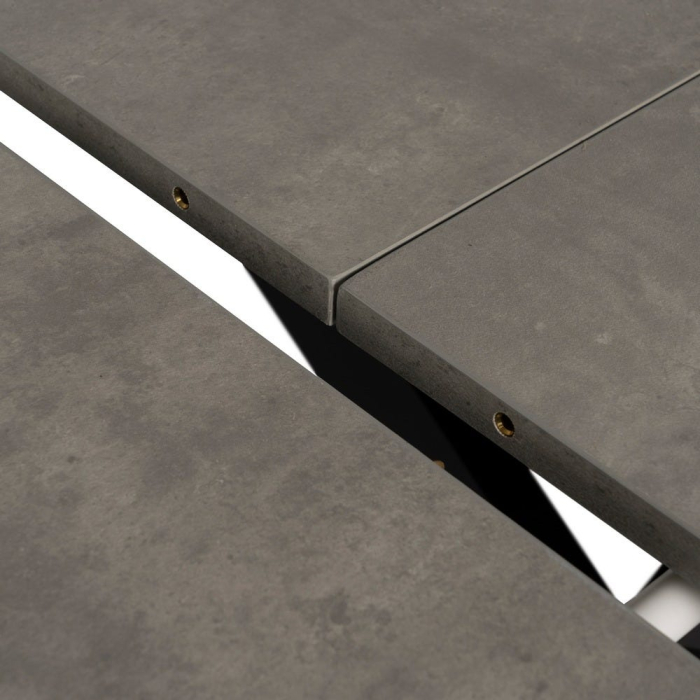 Masa extensibila MDF finisaj gri|Mese moderne extensibile pentru interioare minimaliste [11]