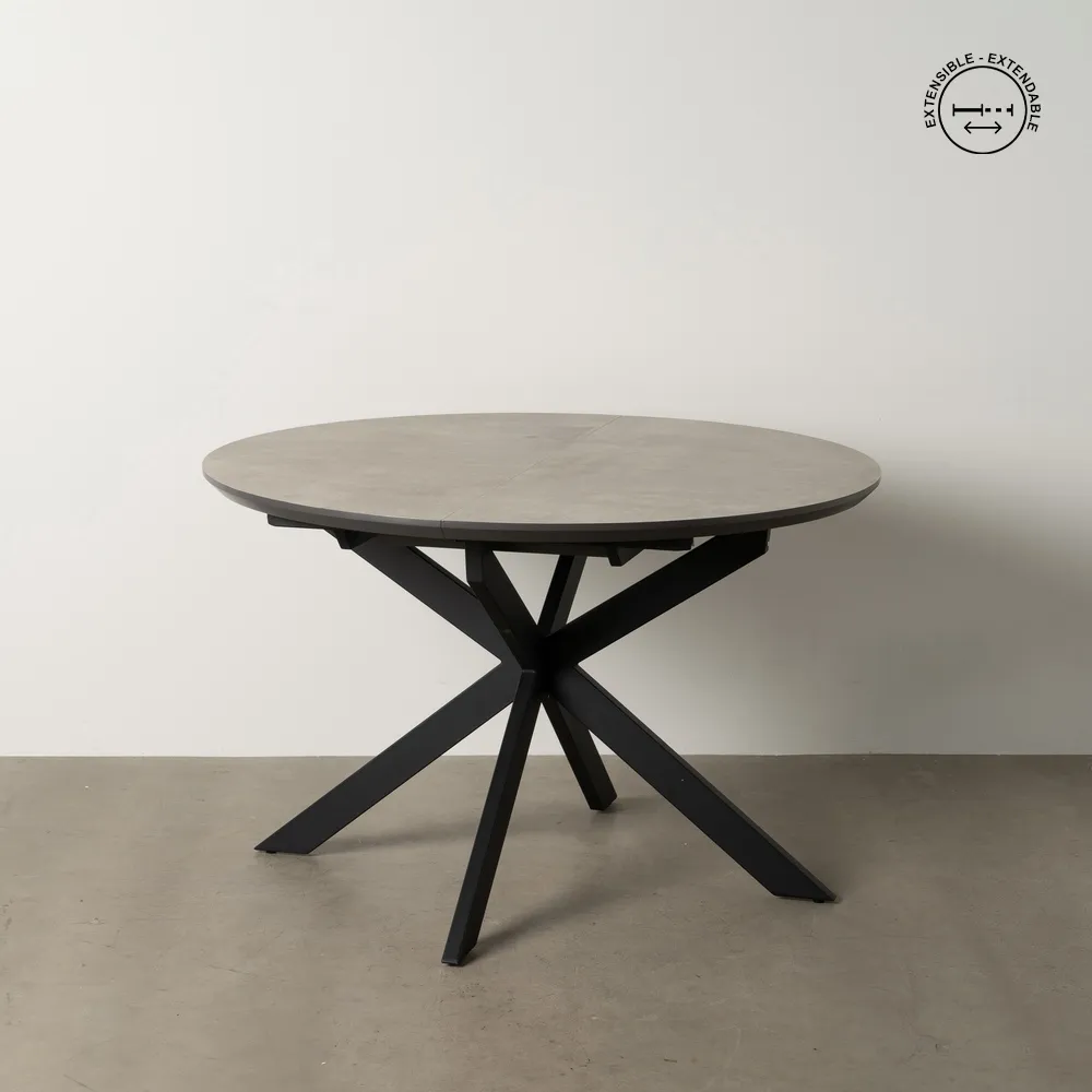 Masa extensibila MDF finisaj gri|Mese moderne extensibile pentru interioare minimaliste [2]